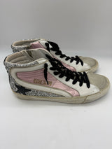 Golden Goose Delux Brand 9.5 PINK AND SILVER Sneakers