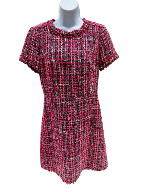 kate spade pink tweed dress Flutter Sleeve Tweed Dress Large Pink Size 12 Kate Spade