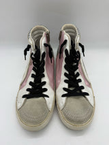 Golden Goose Delux Brand 9.5 PINK AND SILVER Sneakers