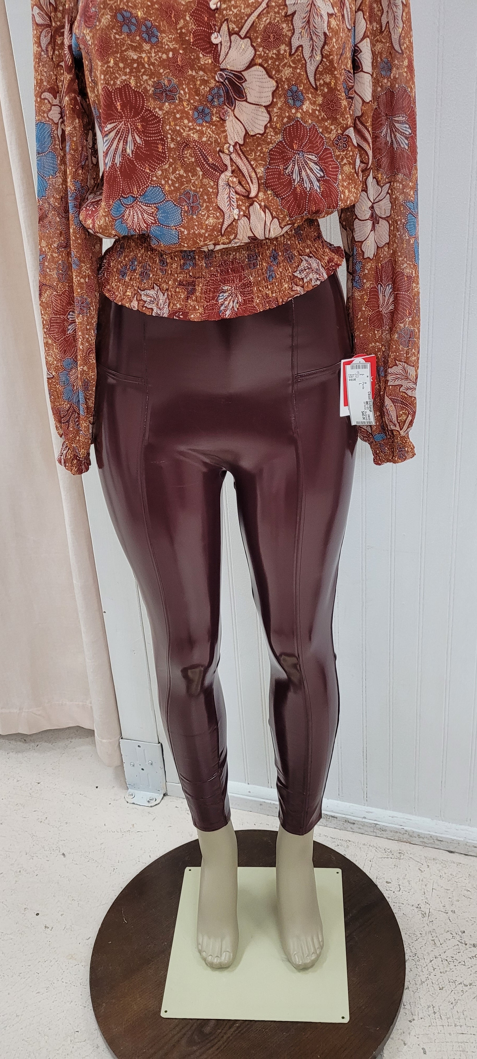 Flexxars バーガンディ レギンス Lサイズ Flexxars バーガンディ レギンス Lサイズ Flexxars バーガンディ