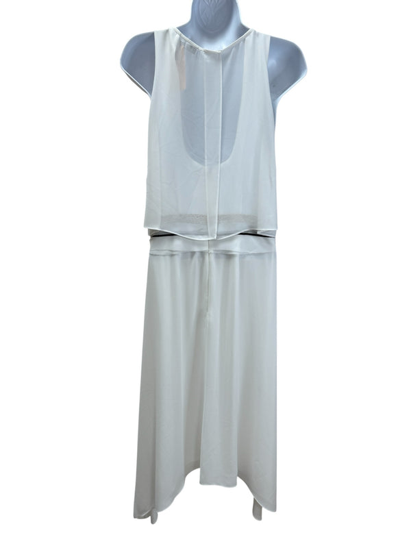 bcbg Size M white and tan Dress