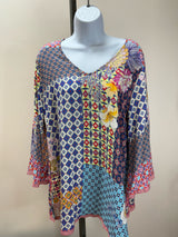 johnny was Size S multi / pink blue/ aqua TOPS