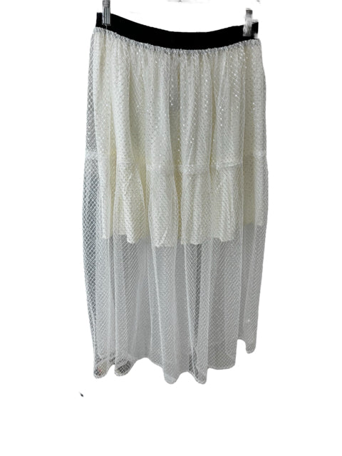 Maje Size 8 Ivory Skirt