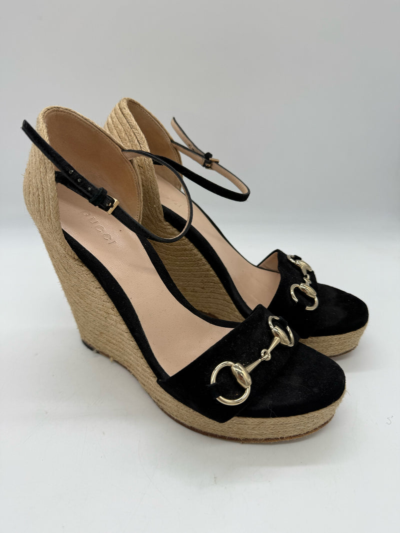 GUCCI 7 black and tan SHOES