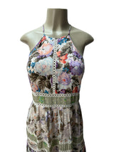 REBECCA TAYLOR Size 2 green and purple Dress