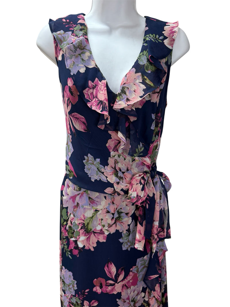 london times Size 12 navy and pink Dress