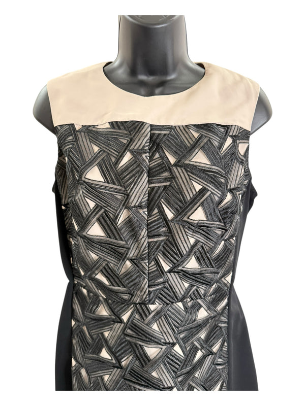 Diane Von Furstenberg Size 8 beige and black Dress