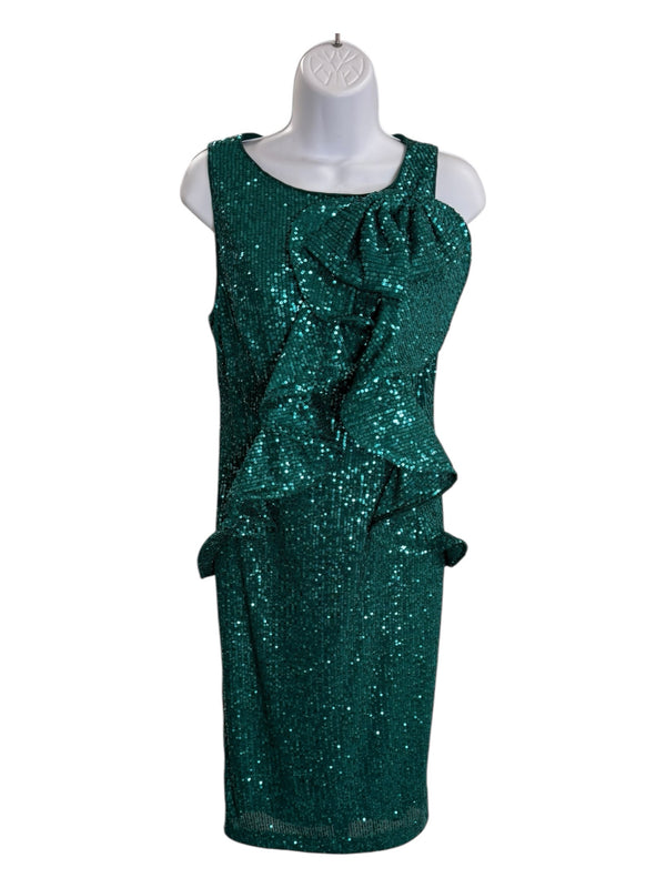 Badgley Mischka Size 8 Green Dress