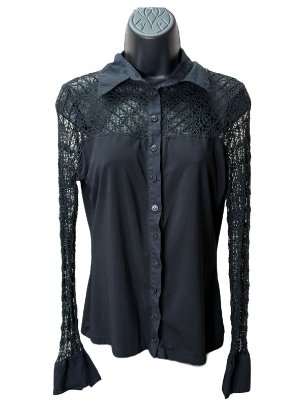 Anne Fontaine Size 10 Black TOPS