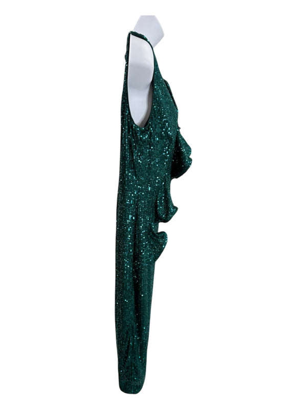 Badgley Mischka Size 8 Green Dress