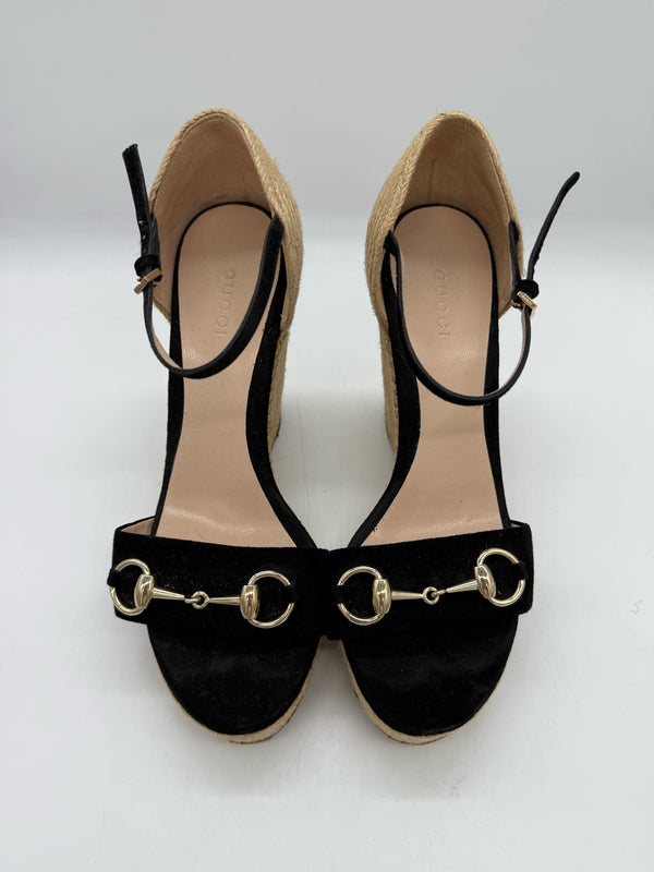GUCCI 7 black and tan SHOES