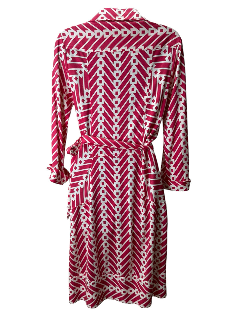 Diane Von Furstenberg Size 10 hot pink Dress