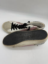 Golden Goose Delux Brand 9.5 PINK AND SILVER Sneakers