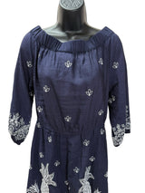 Farm Rio Size M blue and white jumpsuit