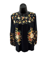 Farm Rio Anthropologie Size S Black Shirt