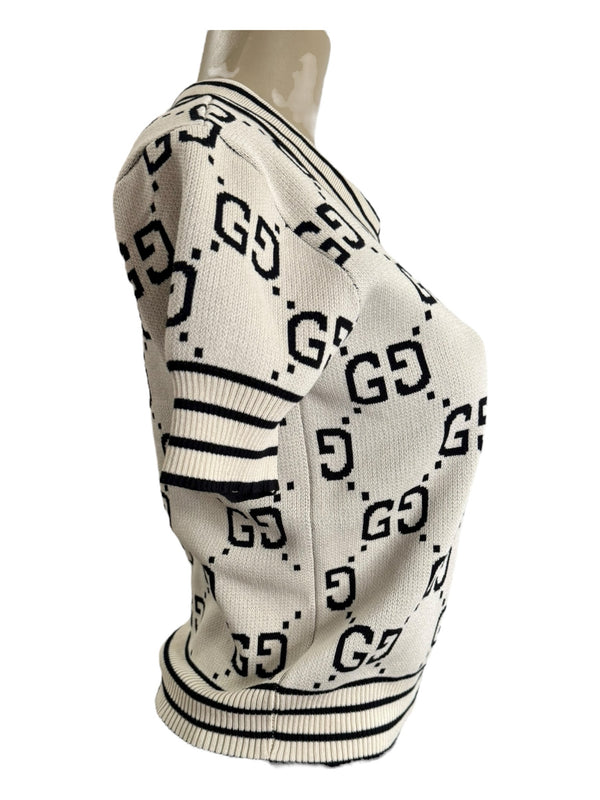 GUCCI Size S cream/black Sweater