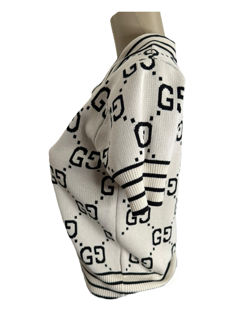GUCCI Size S cream/black Sweater