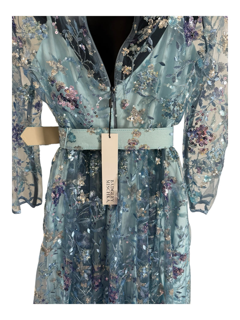 Badgley Mischka Women Size 6 Blue Dresses