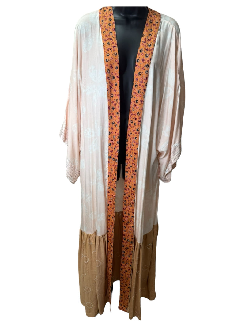ANTHROPOLOGIE Women Size S/M Peach Kimono