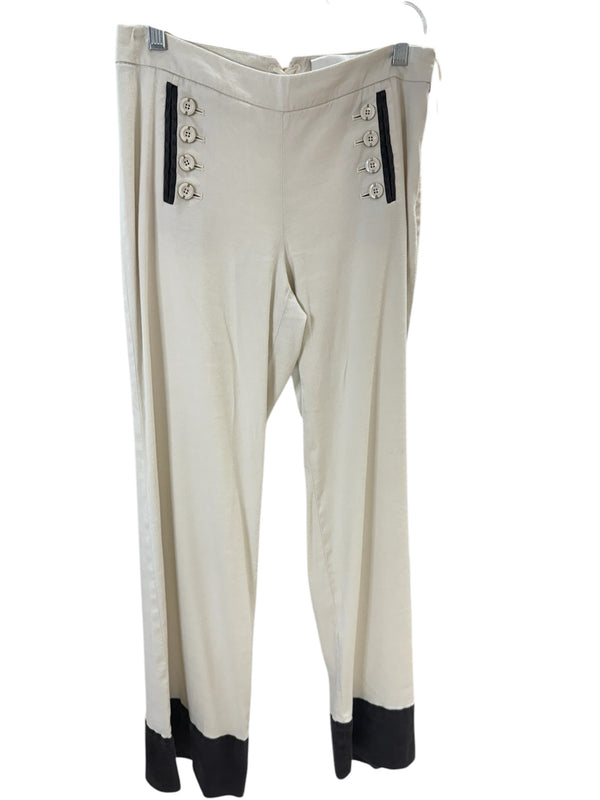 LEIFSDOTTIR Size 6 creme/ black Pants