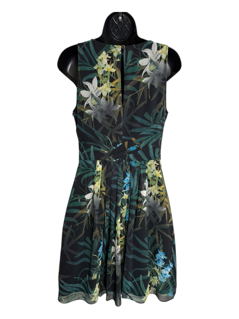 TED BAKER Size 2 green and black Dress