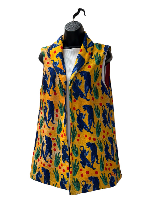 Farina Size M Yellow and blue Vest
