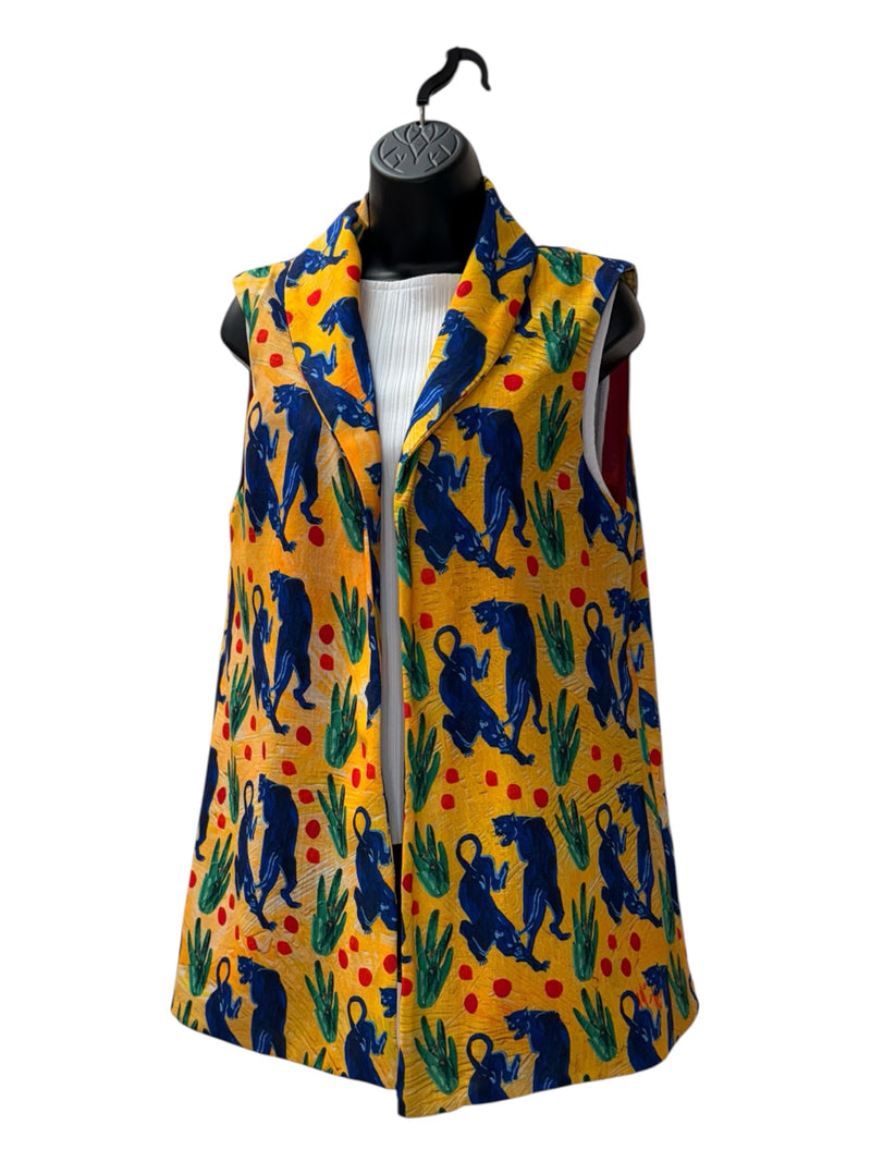 Farina Size M Yellow and blue Vest