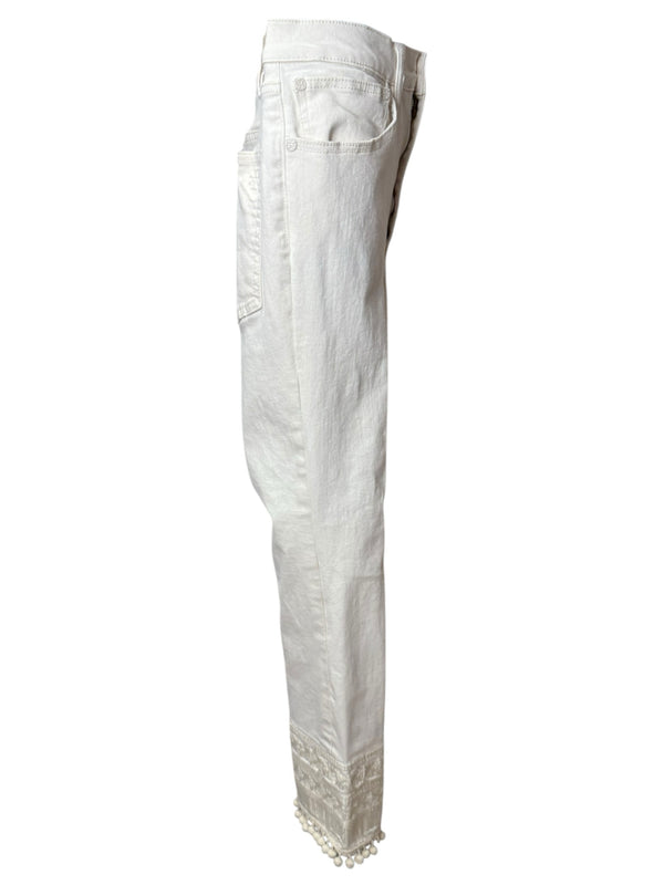 TORY BURCH Size 32 Ivory Pants