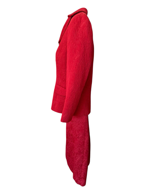 TAHARI Size 6 Red SUIT SET