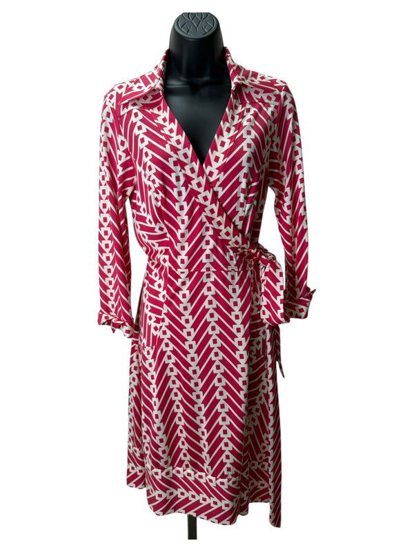 Diane Von Furstenberg Size 10 hot pink Dress