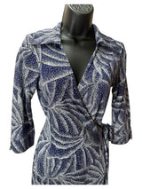 Diane Von Furstenberg Size 10 BLUE & AQUA Dress