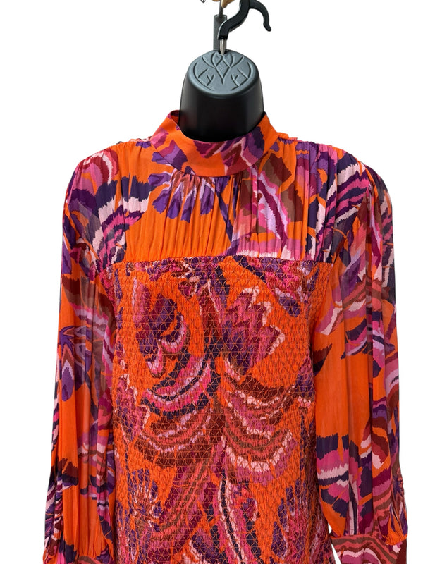 Farm Rio Size S PURPLE AND RED Dress