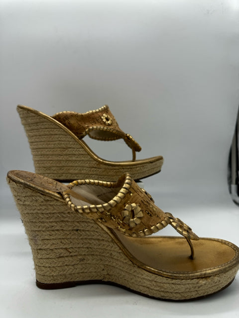 JACK ROGERS 9 Gold SHOES