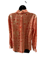 Momoni Size S tan and red Blouse