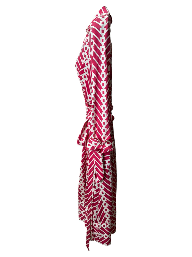 Diane Von Furstenberg Size 10 hot pink Dress