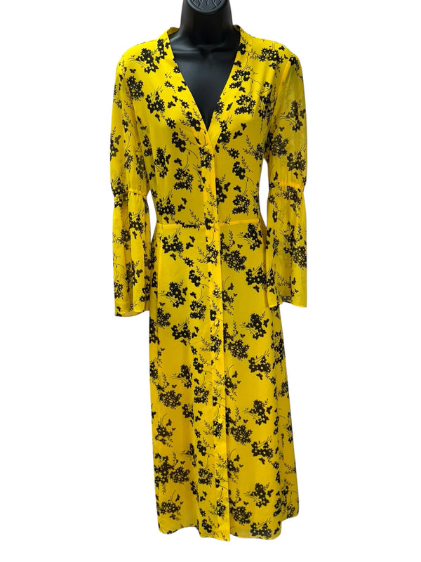 MICHAEL KORS Size L yellow and black Dress