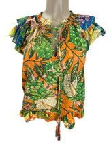 Farm Rio Size XS green and orange TOPS