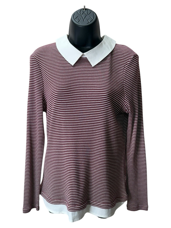 TORY BURCH Size L Burgundy TOPS
