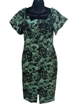 Theia Size 6 green and black Dress