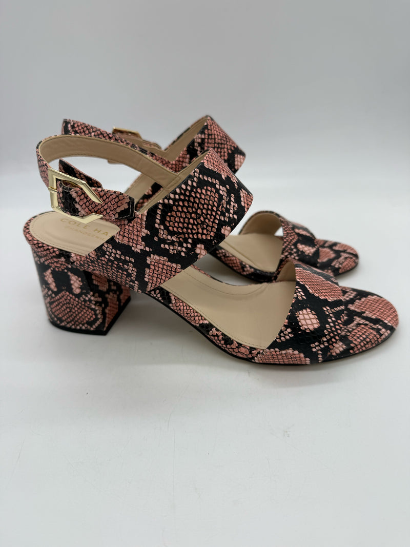 COLE HAAN 9.5 pink snake SHOES