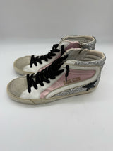 Golden Goose Delux Brand 9.5 PINK AND SILVER Sneakers