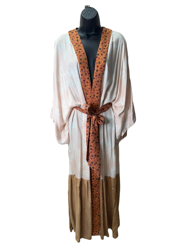 ANTHROPOLOGIE Women Size S/M Peach Kimono