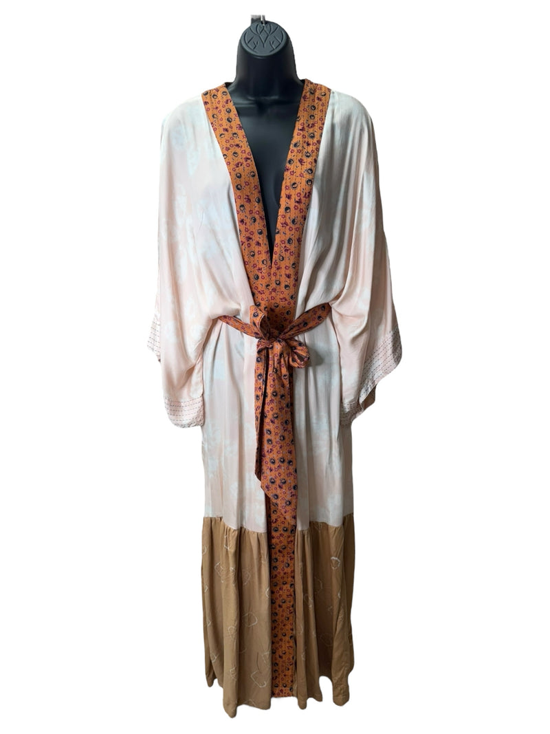 ANTHROPOLOGIE Women Size S/M Peach Kimono