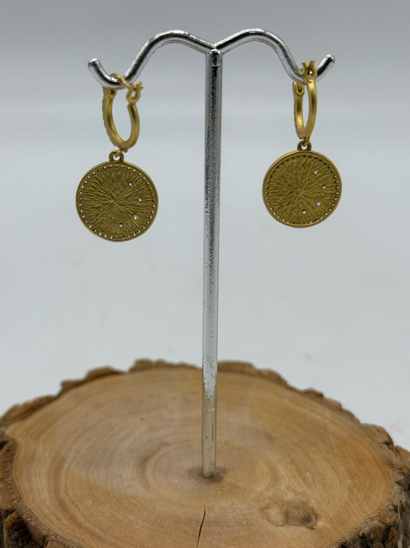 Freida Rothman Gold Earrings