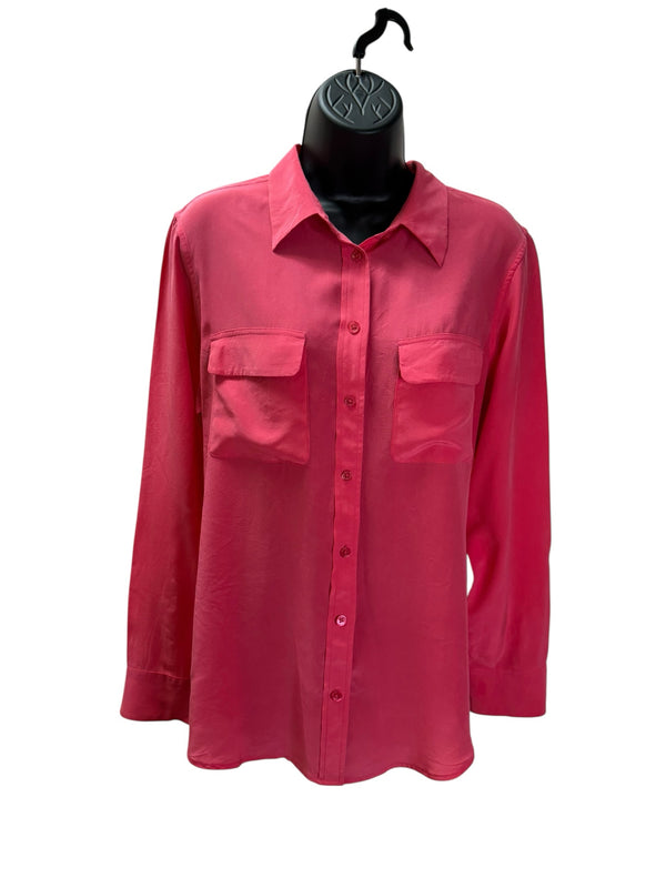 EQUIPMENT Size M Pink TOPS