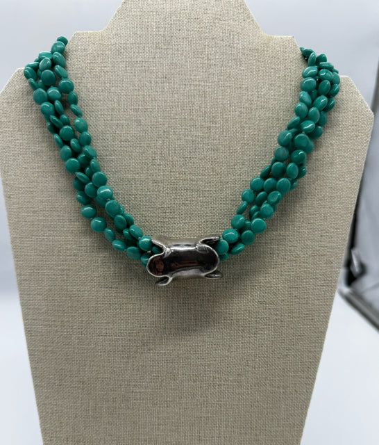 Kalibre turquoise and silver Necklace