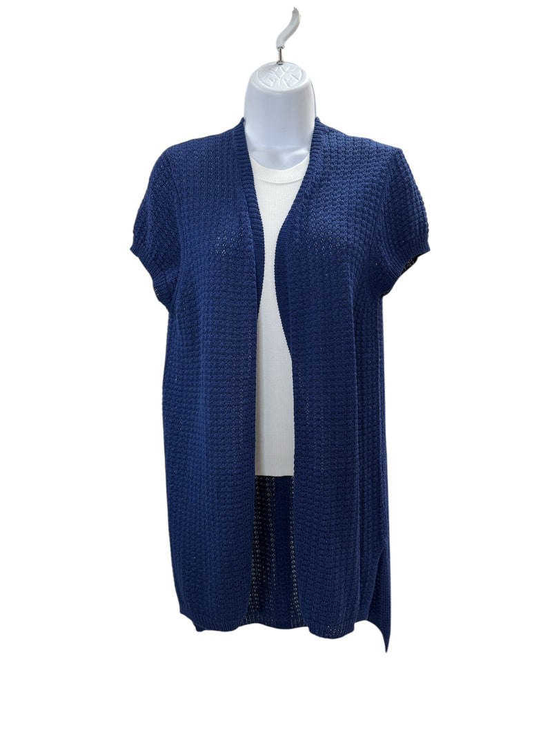 Kinross Cashmere Size M Blue Cardigan