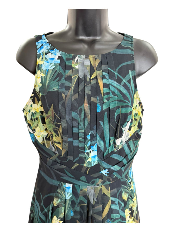 TED BAKER Size 2 green and black Dress