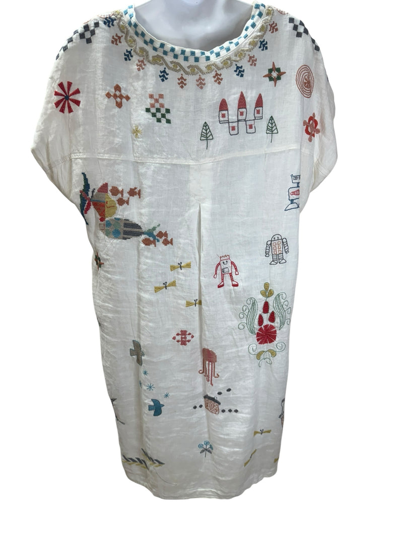johnny was Size L white multi Dress