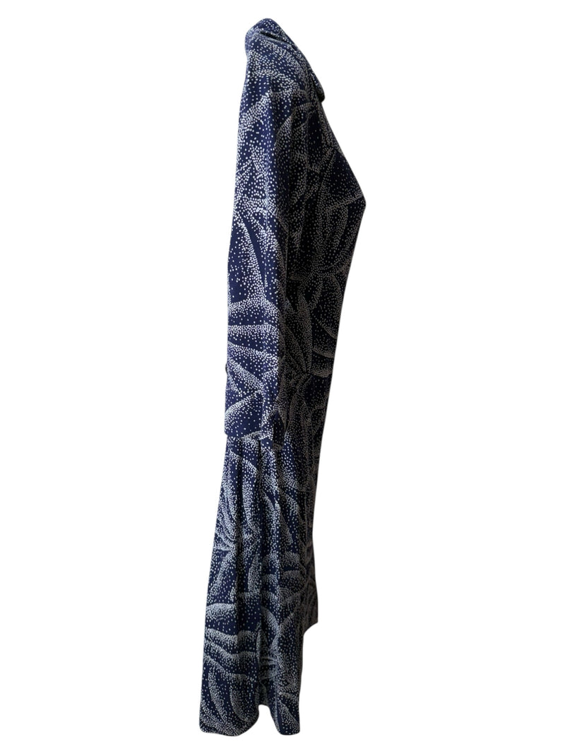 Diane Von Furstenberg Size 10 BLUE & AQUA Dress